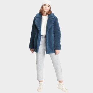 GAP Women's Sherpa Teddy Jacket Aqua Size S